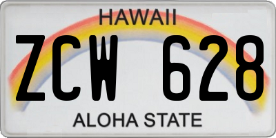 HI license plate ZCW628