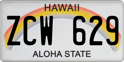 HI license plate ZCW629