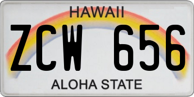 HI license plate ZCW656
