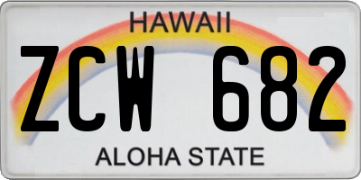 HI license plate ZCW682