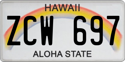 HI license plate ZCW697