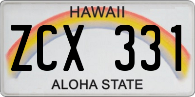HI license plate ZCX331