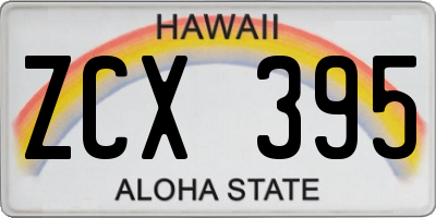HI license plate ZCX395