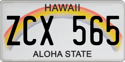 HI license plate ZCX565
