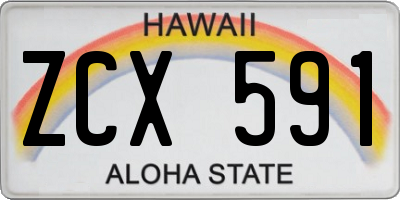 HI license plate ZCX591