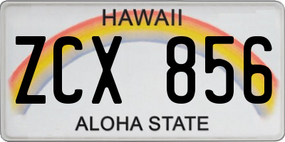HI license plate ZCX856