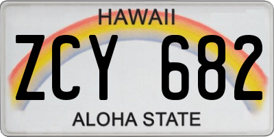 HI license plate ZCY682