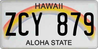 HI license plate ZCY879