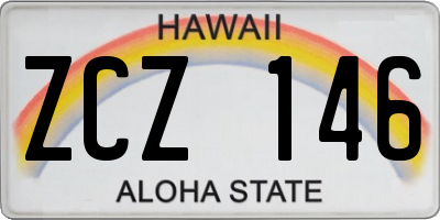 HI license plate ZCZ146