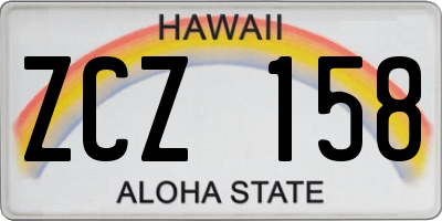 HI license plate ZCZ158