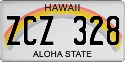 HI license plate ZCZ328