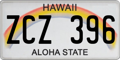 HI license plate ZCZ396