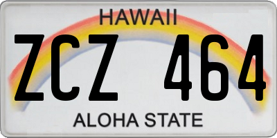 HI license plate ZCZ464