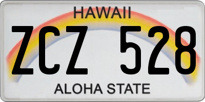HI license plate ZCZ528