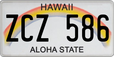 HI license plate ZCZ586