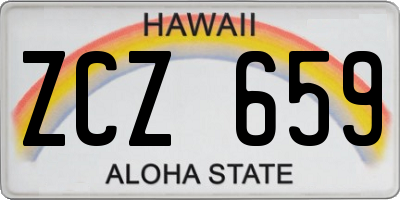 HI license plate ZCZ659