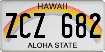 HI license plate ZCZ682