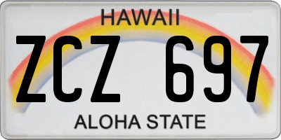 HI license plate ZCZ697