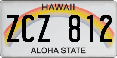 HI license plate ZCZ812