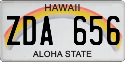 HI license plate ZDA656