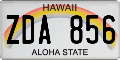 HI license plate ZDA856