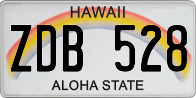 HI license plate ZDB528