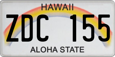 HI license plate ZDC155