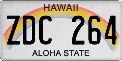 HI license plate ZDC264