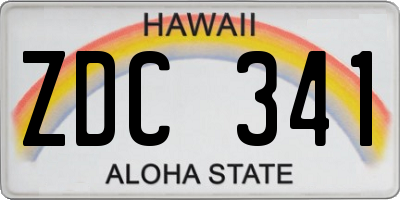 HI license plate ZDC341