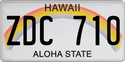 HI license plate ZDC710