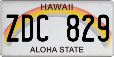 HI license plate ZDC829