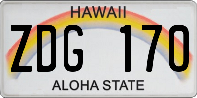 HI license plate ZDG170