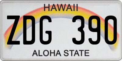 HI license plate ZDG390
