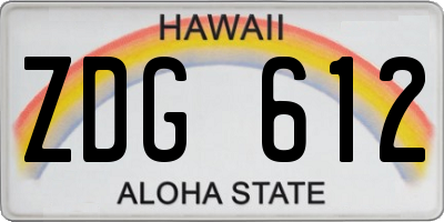 HI license plate ZDG612