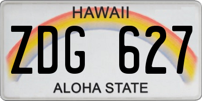 HI license plate ZDG627