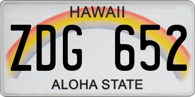 HI license plate ZDG652