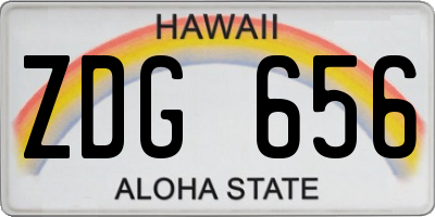 HI license plate ZDG656