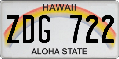 HI license plate ZDG722