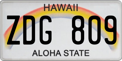 HI license plate ZDG809