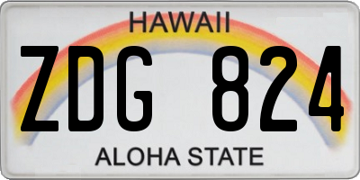 HI license plate ZDG824