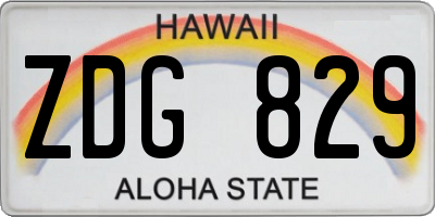 HI license plate ZDG829