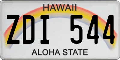HI license plate ZDI544