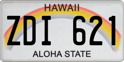 HI license plate ZDI621