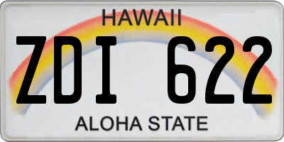 HI license plate ZDI622