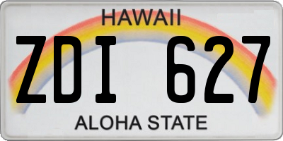HI license plate ZDI627