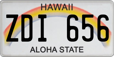 HI license plate ZDI656