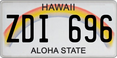 HI license plate ZDI696