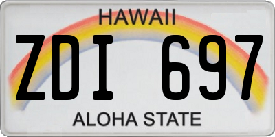 HI license plate ZDI697
