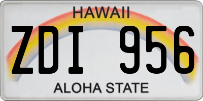 HI license plate ZDI956