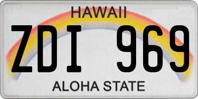 HI license plate ZDI969
